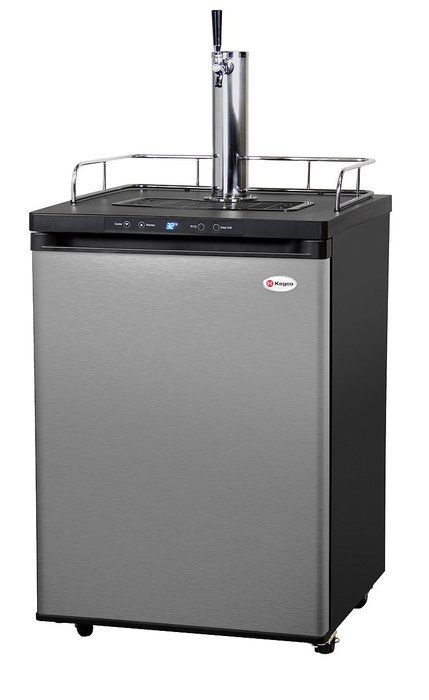 Kegco KOM30S-1 Digital Kombucha Keg Cooler - Black Cabinet with Stainless Steel Door N6