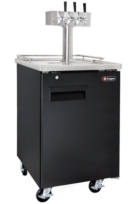 Kegco Three Faucet Commercial Direct Draw Beer Dispenser Black Kegerator Keg Cooler XCK-1B-3 N11