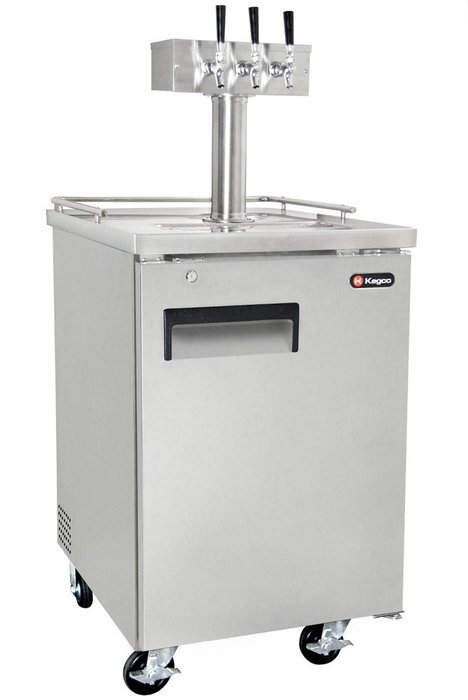 Kegco Three Faucet Commercial Direct Draw Beer Dispenser Black Kegerator Keg Cooler XCK-1B-3 N16