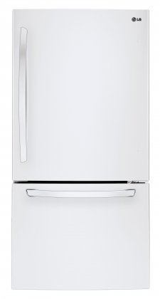 LG LDCS24223W 33" Bottom Freezer Refrigerator with 24.1 cu. ft. Total Capacity, in Smooth White