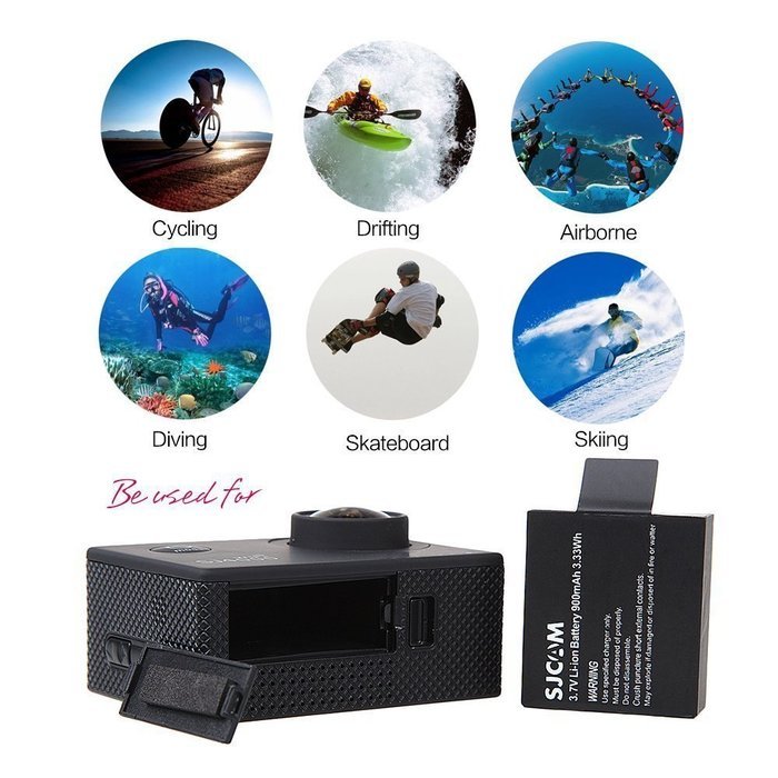 Mira-Tech Waterproof Action Camera 12MP 1080P HD with 2 Batteries and Free Accessories Kit(Wifi Black) N6