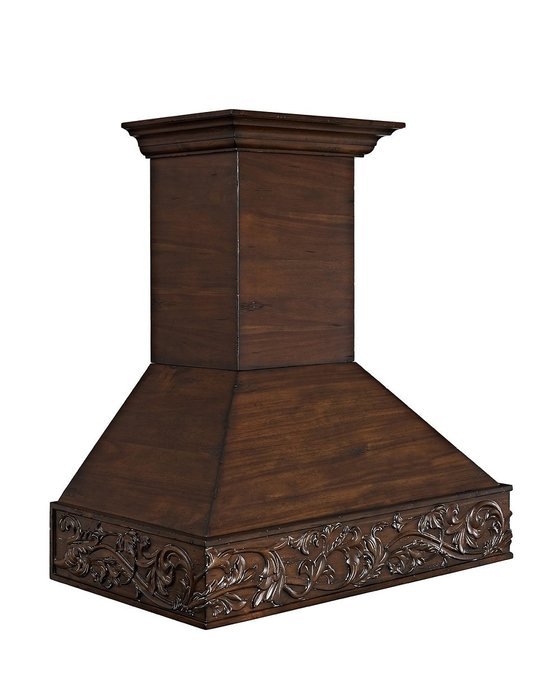 ZLINE 36 in. 1200 CFM Wooden Wall Mount Range Hood in Walnut and Hamilton N3