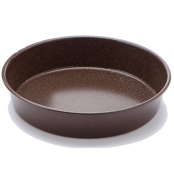casaWare Ceramic Coated NonStick 9-Inch Round Pan, Silver Granite N3