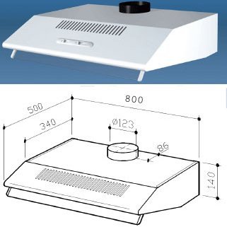 220-240 Volt / 50 Hz, Multistar&reg; MUC30HDWW Range Hood , FOR OVERSEAS USE ONLY, WILL NOT WORK IN THE US