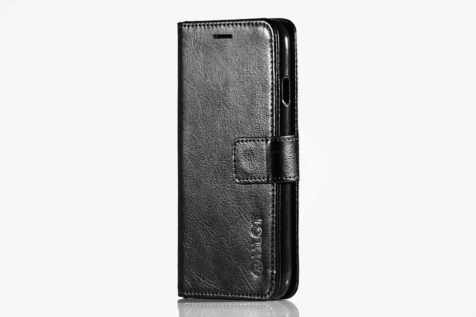 iPhone 7 Case, [4.7 Inch] HLCT PU Leather Case, With Soft TPU Protective Bumper, Built-In Kickstand, Cash And... N16