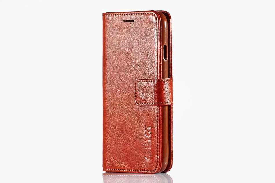 iPhone 7 Case, [4.7 Inch] HLCT PU Leather Case, With Soft TPU Protective Bumper, Built-In Kickstand, Cash And... N17