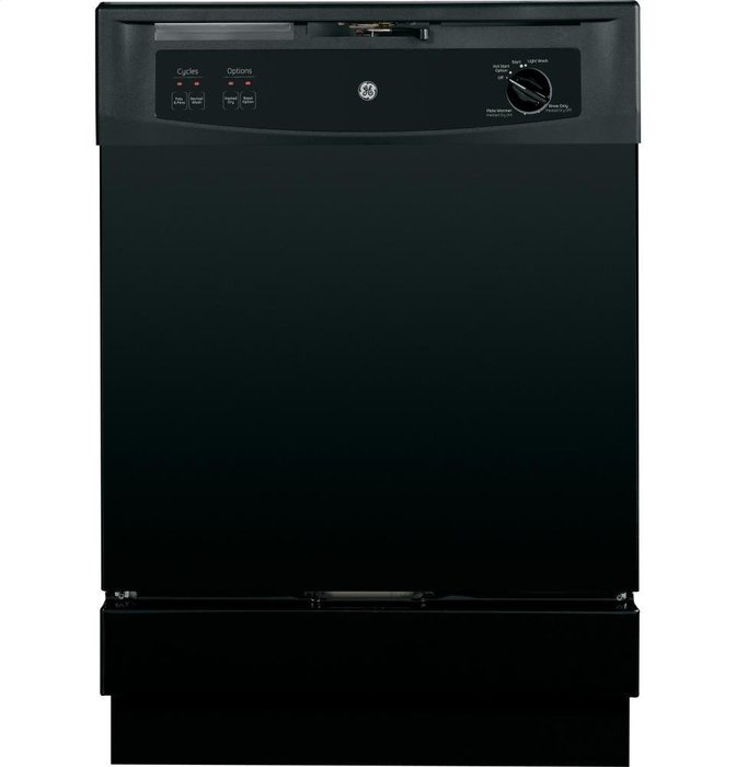 GE GSM2200VBB Spacemaker 24" Black Full Console Dishwasher - Energy Star N3