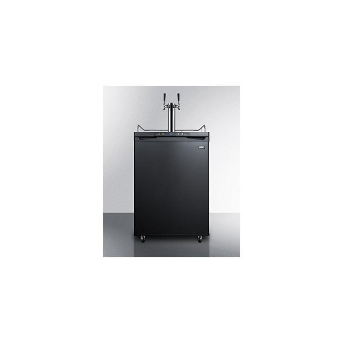 Summit SBC635MTWIN Freestanding Commercial Beer Dispenser, Auto Defrost with Digital Thermostat, Black Exterior...