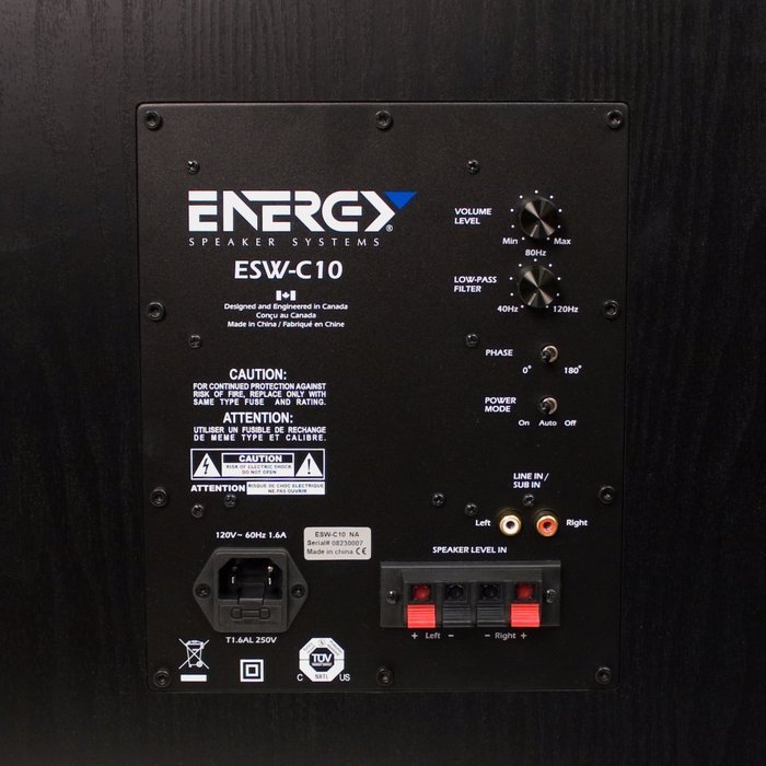 Energy ESW-C10 10-Inch 400 Watt Subwoofer (Black) N6