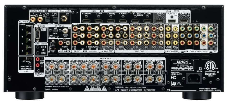 Denon AVR-4520CI Networking Home Theater AV Receiver with AirPlay (Discontinued by Manufacturer) N9