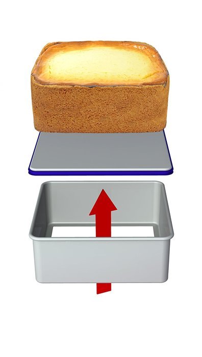 PushPan Round 6 by 2-Inch Aluminum Cake Pan, Silver N5