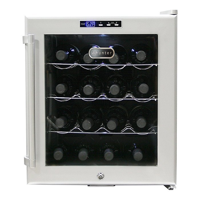 Whynter WC28S SNO 28 Bottle Wine Cooler, Platinum with Lock N6