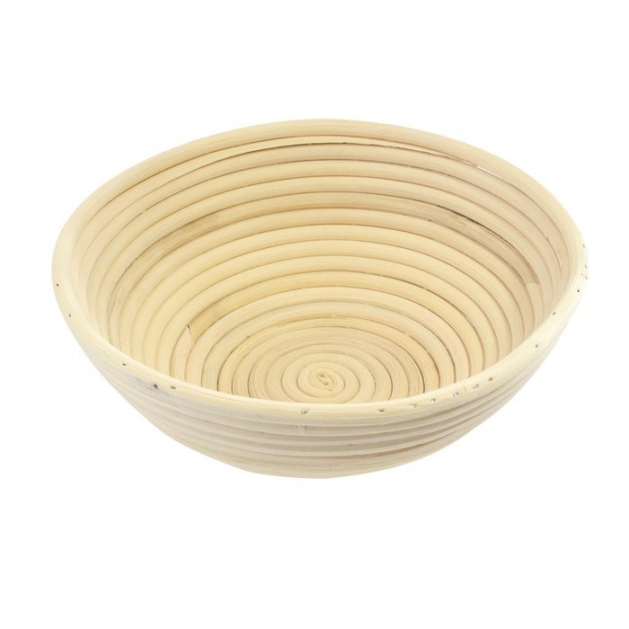 Traditional Round Natural Ratan Wooden Bread Dough Banneton Proving Rising Basket Bowl- 1KG- By Kurtzy TM N3