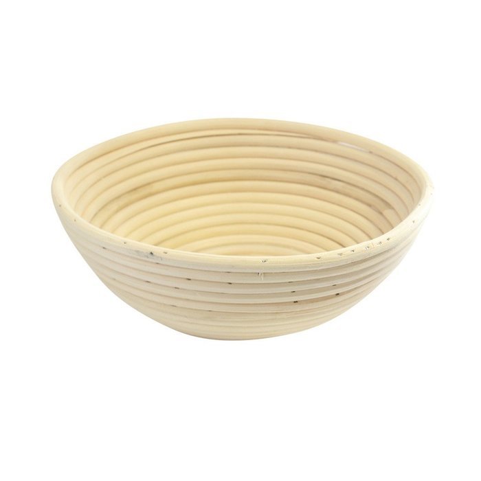 Traditional Round Natural Ratan Wooden Bread Dough Banneton Proving Rising Basket Bowl- 1KG- By Kurtzy TM N4