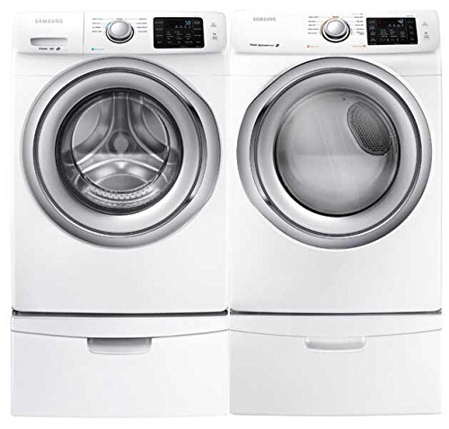 Samsung- High-Efficiency Front-Loading Laundry Featuring 4.2 CF Washer with Steam and Matching ELECTRIC 7.4 CF...