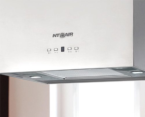 16" KA-124-CS Island Range Hood Stainless Steel Square Chimney. Made in Italy. N2