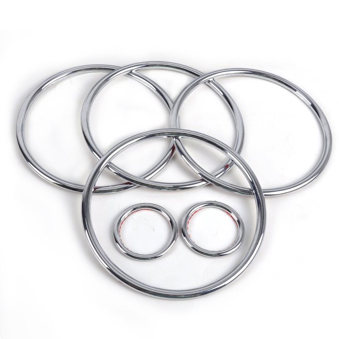 ABS Chrome Audio Speaker Stereo Decorative Ring Cover Loop