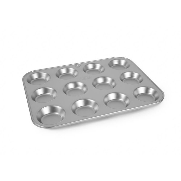 12 x 9" 12 Hole Tart Tray (Flat Base) (Pack of 2)