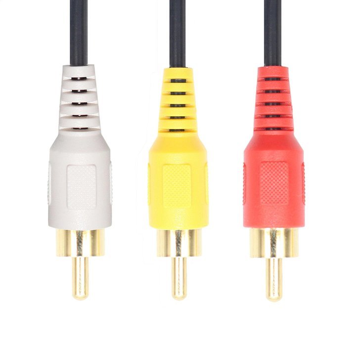SNANSHI Gold Plated 3 RCA Male to Male Composite AV Audio Video Cable 15ft N5