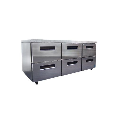 Hoshizaki CRMR72-D6 72" Commercial Series Undercounter Refrigerator with 6 Drawers 21.25 cu. ft. Capacity Stainless...