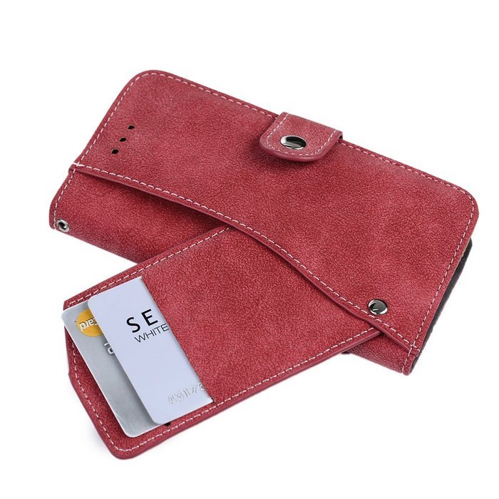 iPhone 7 Case (4.7 inch) - Slim Fit Wallet Counterfeit Cashmere Leather Extra ID/Credit Card Holders with Snap... N26