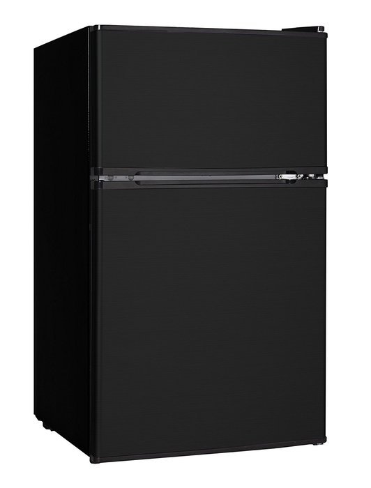 Midea HD-113F Full-Size Double Reversible Door Refrigerator and Freezer, 3.1 Cubic Feet, Black