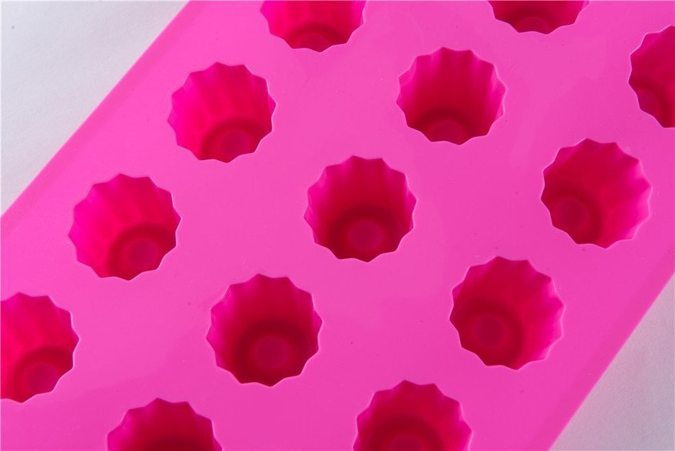 18 Cavity Little Cylinder Silicone Cake Ice Baking Mold Food Grade N3