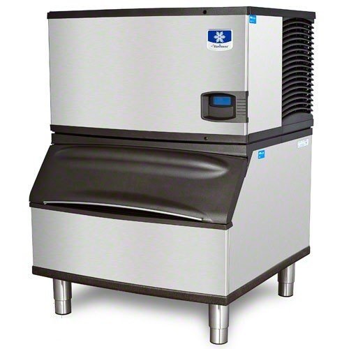 Manitowoc ID-0303W_B-400 300 Lb Water-Cooled Full Cube Ice Machine w/ Storage Bin