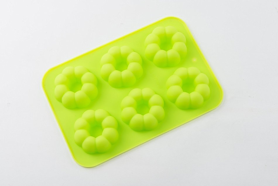 6 Cavity Round Cirle Shape Cake Mold Flower Baking Mould N3