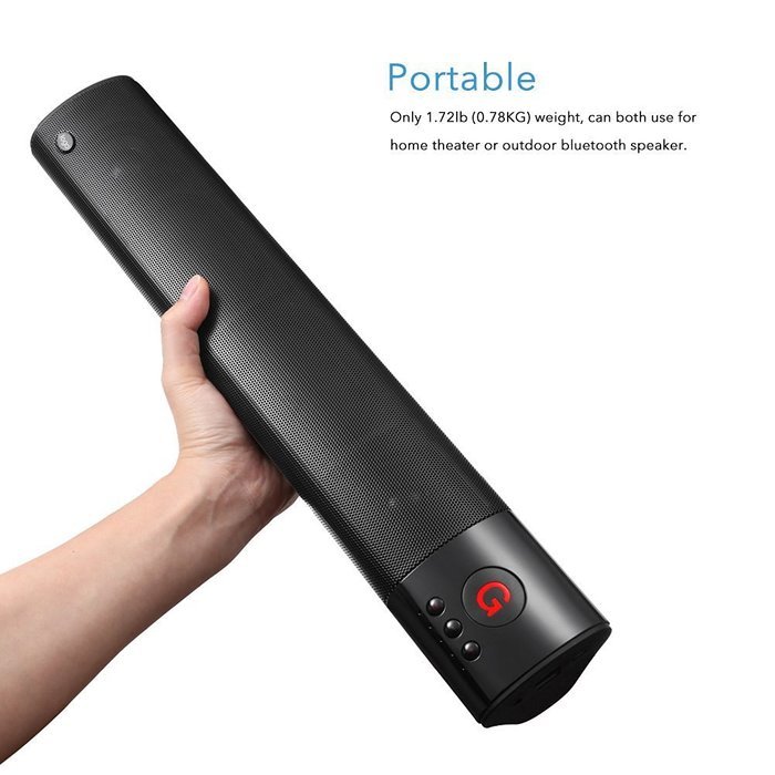 Bluetooth Soundbar, Earto 12W Powerful 2.0 Channel 3D Surround Stereo Wireless Bluetooth Soundbars Speakers Support...