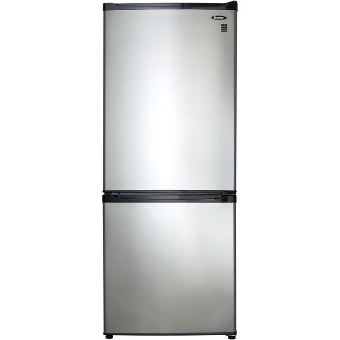 9.2 Cu. Ft. Bottom Mount Freezer- Black with Stainless Steel