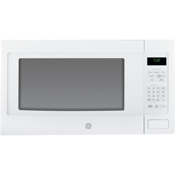 GE PEB7226DFWW Profile 2.2 Cu. Ft. White Countertop Microwave N2