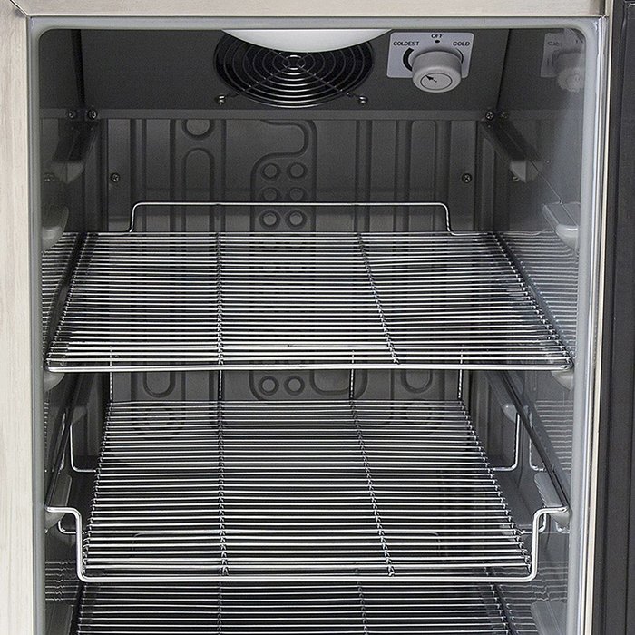 Whynter BOR-326FS Indoor-Outdoor Beverage Refrigerator, 3.2 cu. ft., Stainless Steel/Black N5