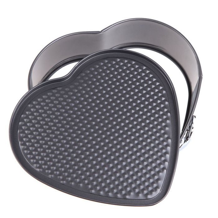 Nonstick Set of 3 Bakeware Springform Cake Pans Tin Mould Mold Round Heart Square Shape N4