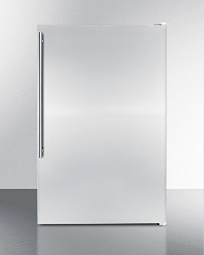 Summit FS603SSVH 22" Compact Upright Freezer with 5 cu. ft. Capacity Adjustable Thermostat Wire Shelves and Manual...