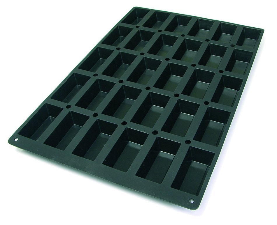Lekue Professional Baking 54 Cavities Canele Bordelais Mold, 23.6" x 15.7", Black N9