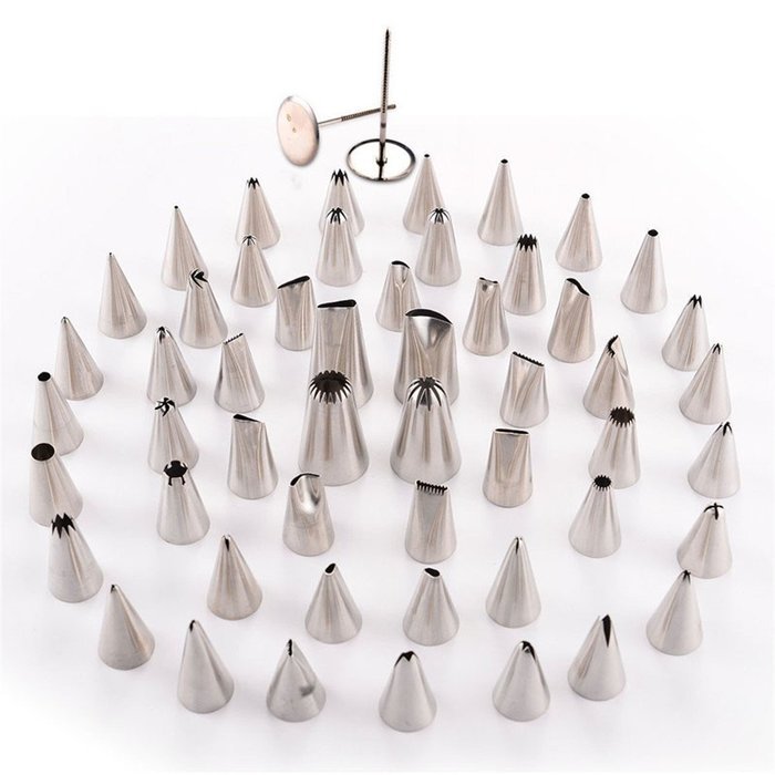GOTD 52pcs Set Cake Pastry Cream Piping Nozzles Decorating Stainless Steel N3