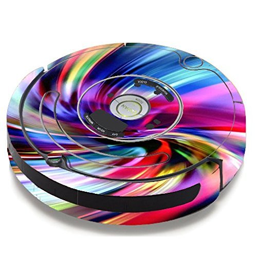 Skin Decal Vinyl Wrap For IRobot Roomba 650 655 Vacuum / Color Swirls Trippy
