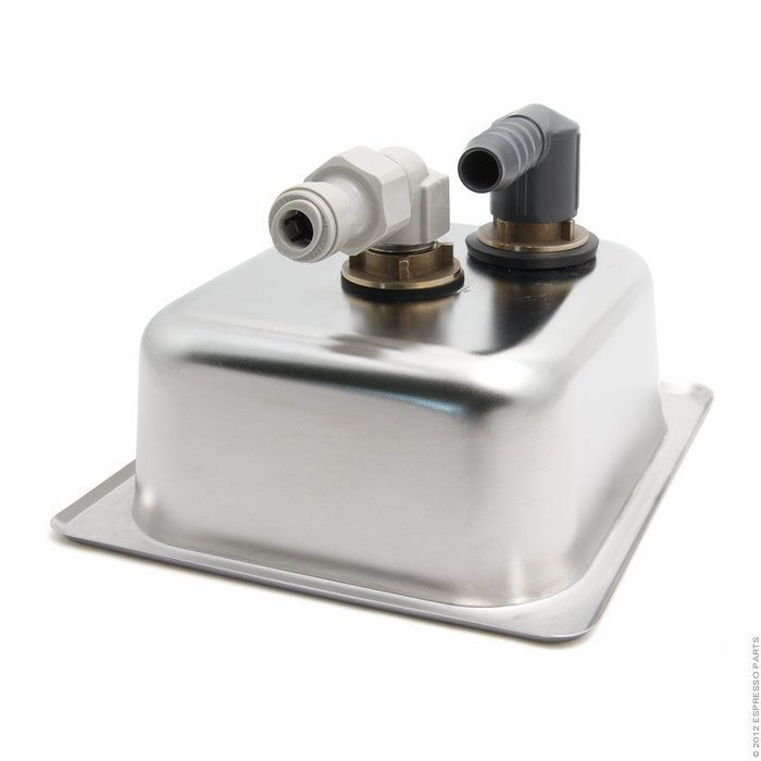 Espresso Parts Pan Dimensions Counter Top Rinser, 6 by 6 by 2", Stainless Steel N3