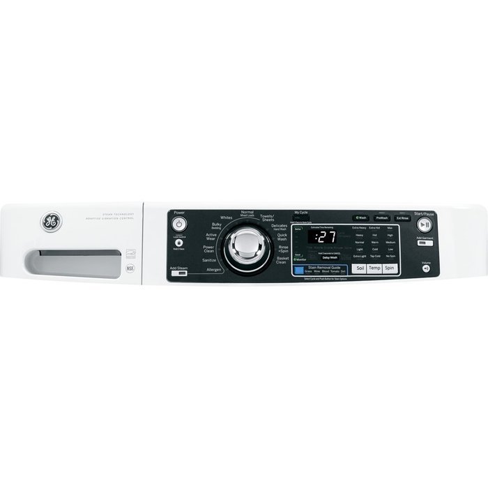 GE GFWR2700HWW RightHeight Design 4.5 Cu. Ft. White With Steam Cycle Front Load Washer - Energy Star N2