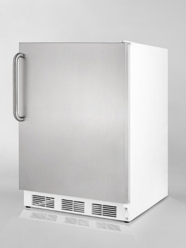 Summit FF6SSTBADA 5.5 cu. ft. Freestanding Refrigerator with Auto Defrost, Stainless Steel Door,