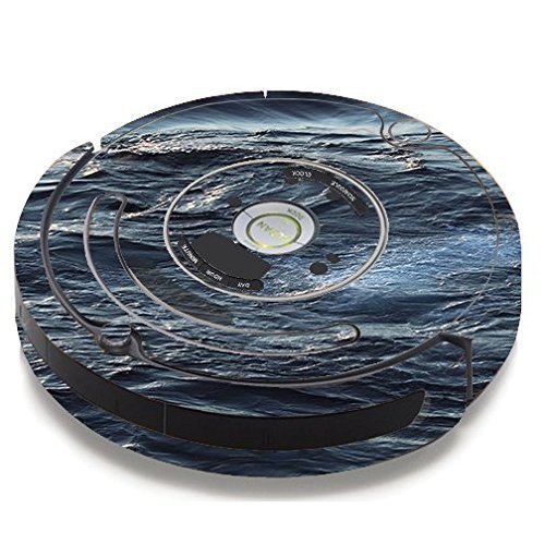 Skin Decal Vinyl Wrap For IRobot Roomba 650 655 Vacuum / Sea Waves