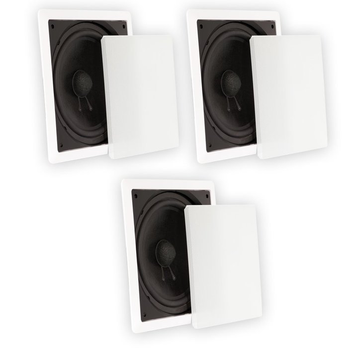 Theater Solutions TS1000 Passive 10" Home Theater In Wall Subwoofers 3 Sub Set