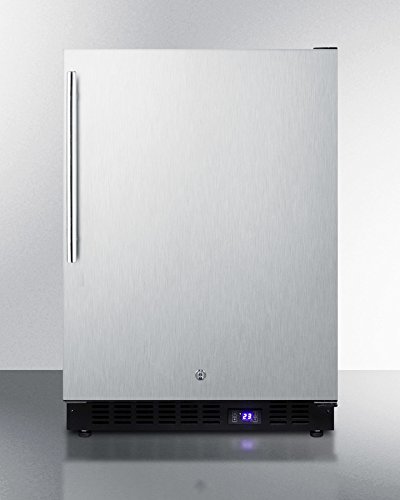 Summit SPFF51OSSSHVIM 24" Compact Upright Freezer with 4.72 cu. ft. Capacity Weatherproof Design Digital Thermostat... N3