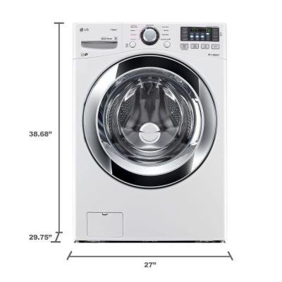 LG Electronics WM3370HWA 4.3 cu. ft. High-Efficiency Front Load Washer with Steam in White, ENERGY STAR White N4