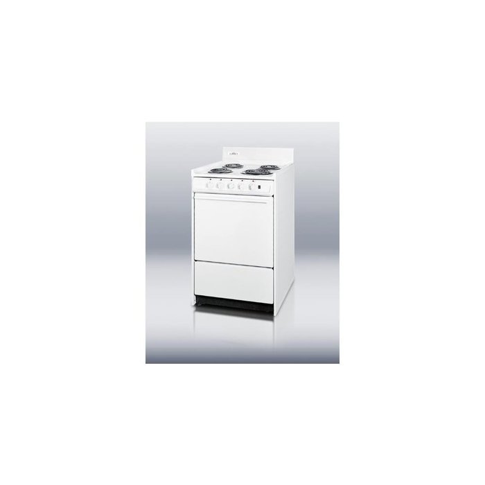 Summit WEM1171Q 20" White Electric Coil Range N3