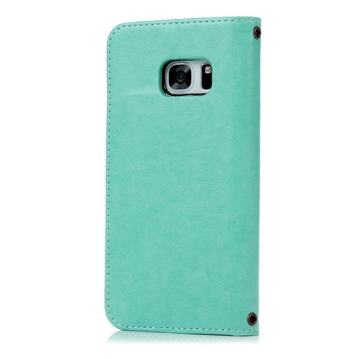 S7 Case,Samsung Galaxy S7 Case - Wallet Embossed Flowers Smart Magnetic Close High Quality Premuim PU Leather... N21