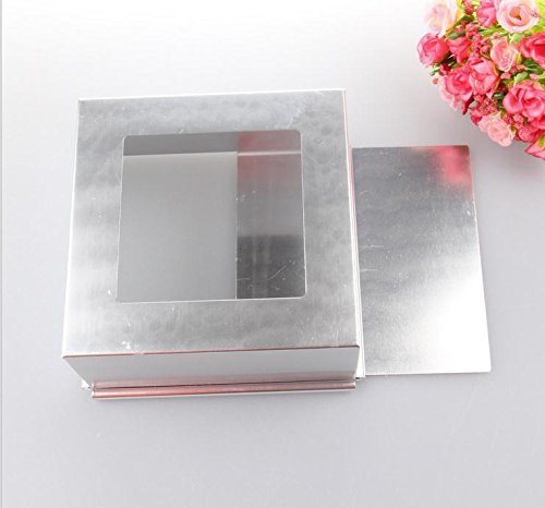 6 Inches Square Shape Aluminum Alloy Cake Pan Dish / Cake Mold , Drop Bottom
