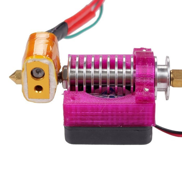 Generic 12v 0.4mm Nozzle 1.75mm Filamnet Metal J-head Hotend 100k Thermistor Extruder with Tube Fan for E3D(red-green-line) N5