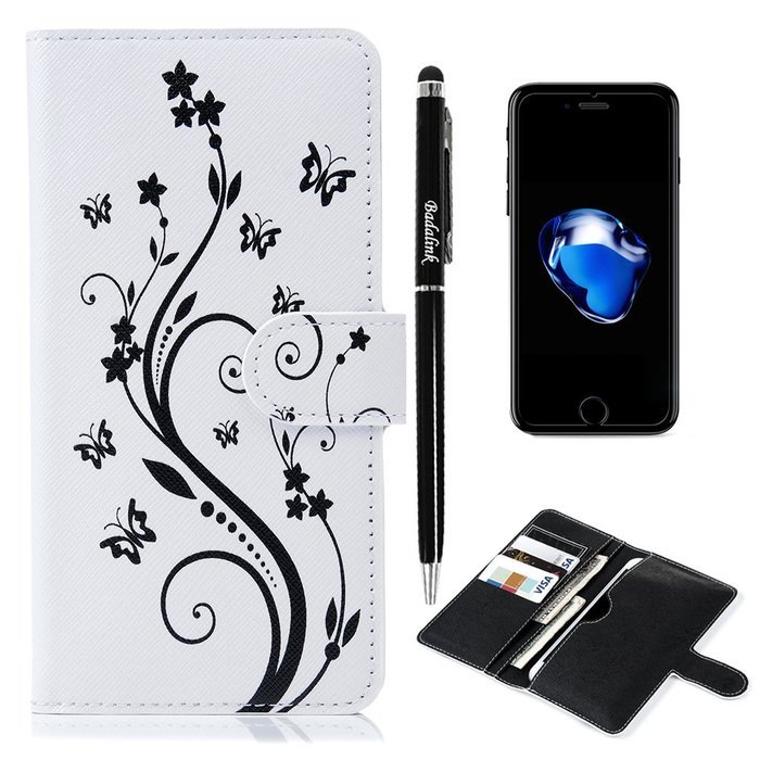 iPhone 7 Case,iPhone 6S Case,iPhone 6 Case (4.7") - Flip Folio Wallet Stand Case Insert Plug-in Design PU Leather... N31